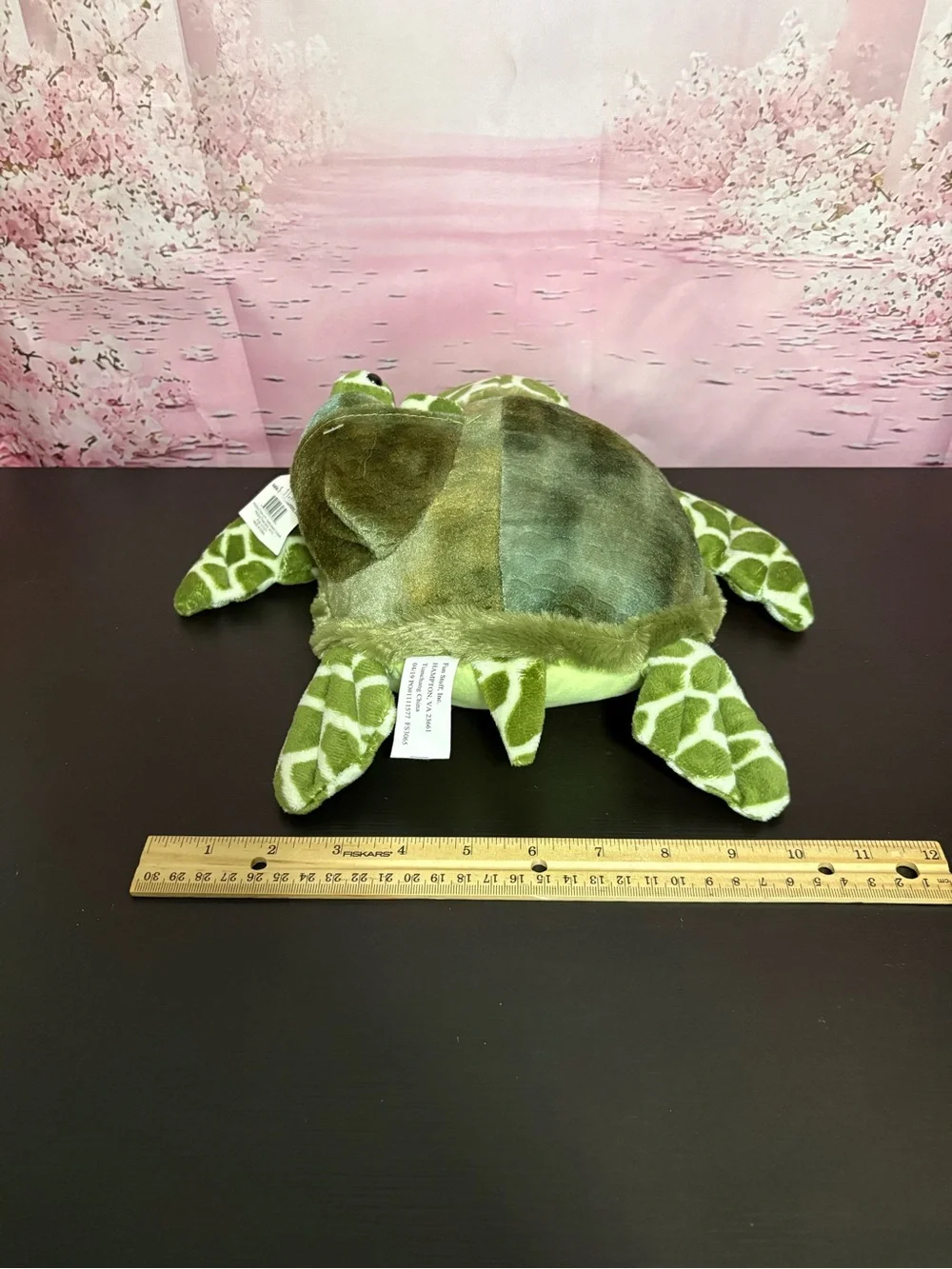 Fun Stuff Sea Turtle plush with pouch plus mini baby plush. NWT.